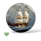 Coastermagnet, rund 80mmØ trä och klar hartslins