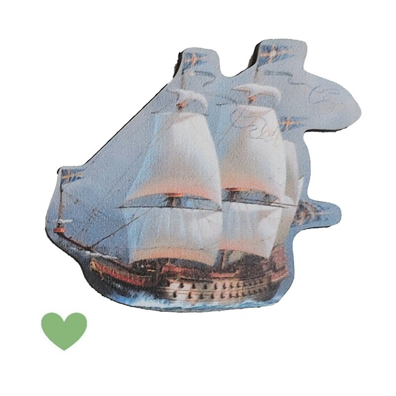 Trämagnet utskuren 70x62 mm