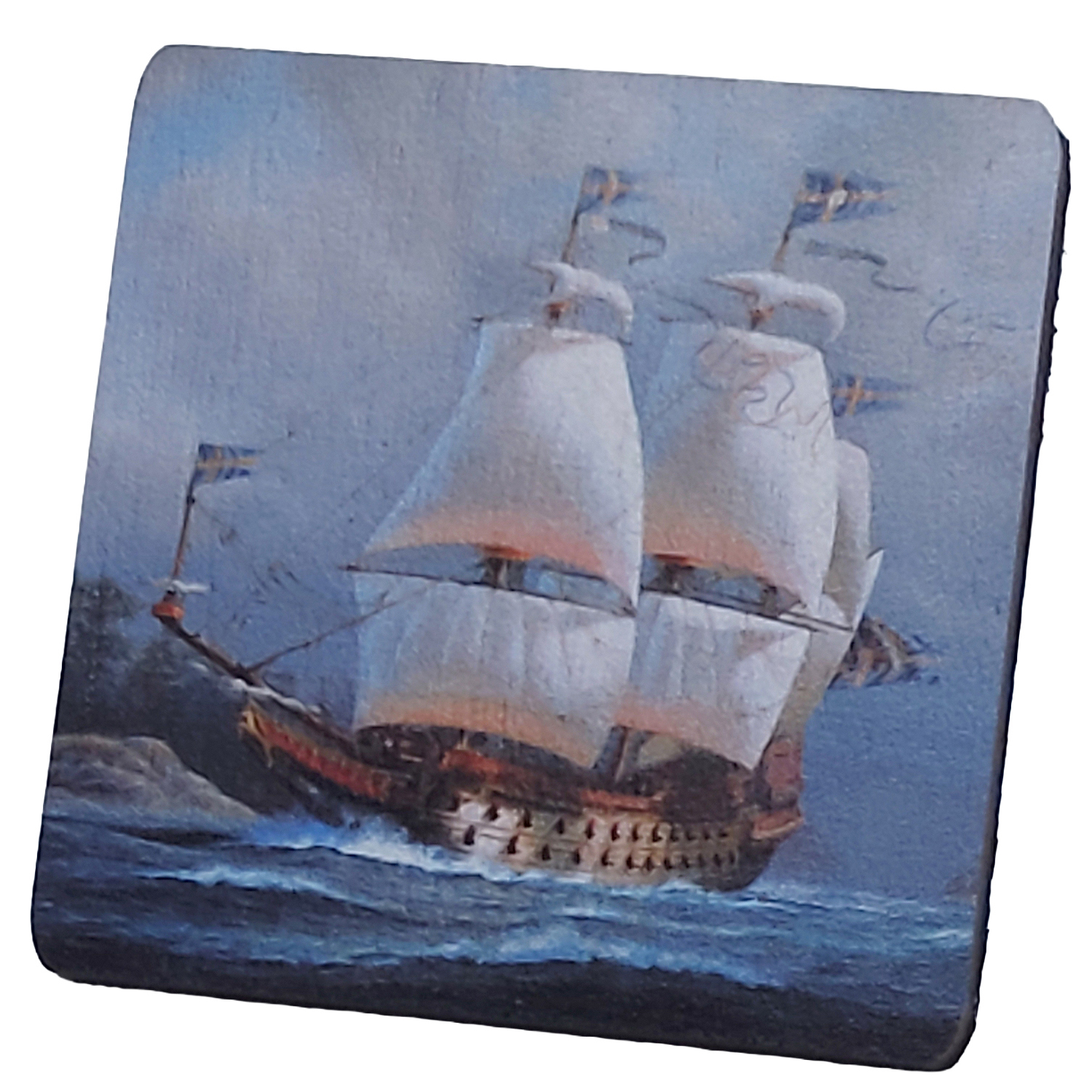 Wooden magnet squared 60x60 mm