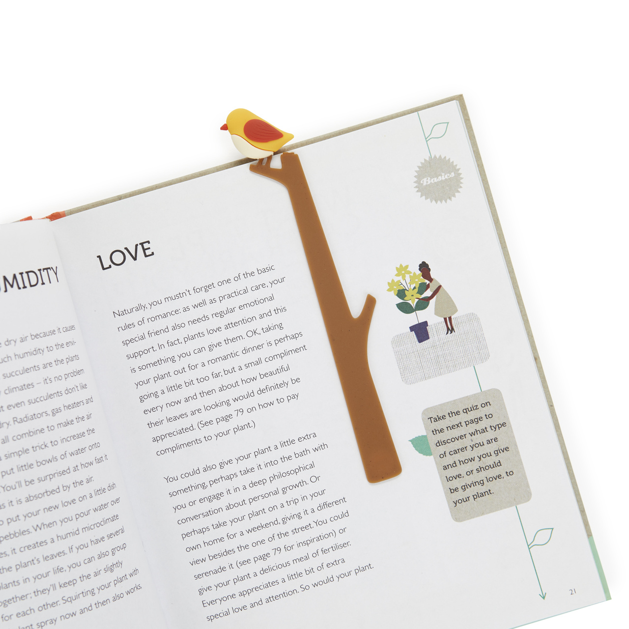 Bokmärke småfåglar, Gul