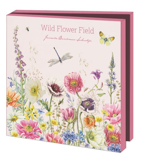 Meadow flowers, pink card set