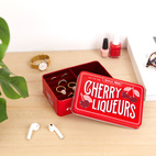 Smyckesförvaring Cherry Liqueur, Röd Metall