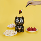 Fondue Set Svart Katt , Keramik