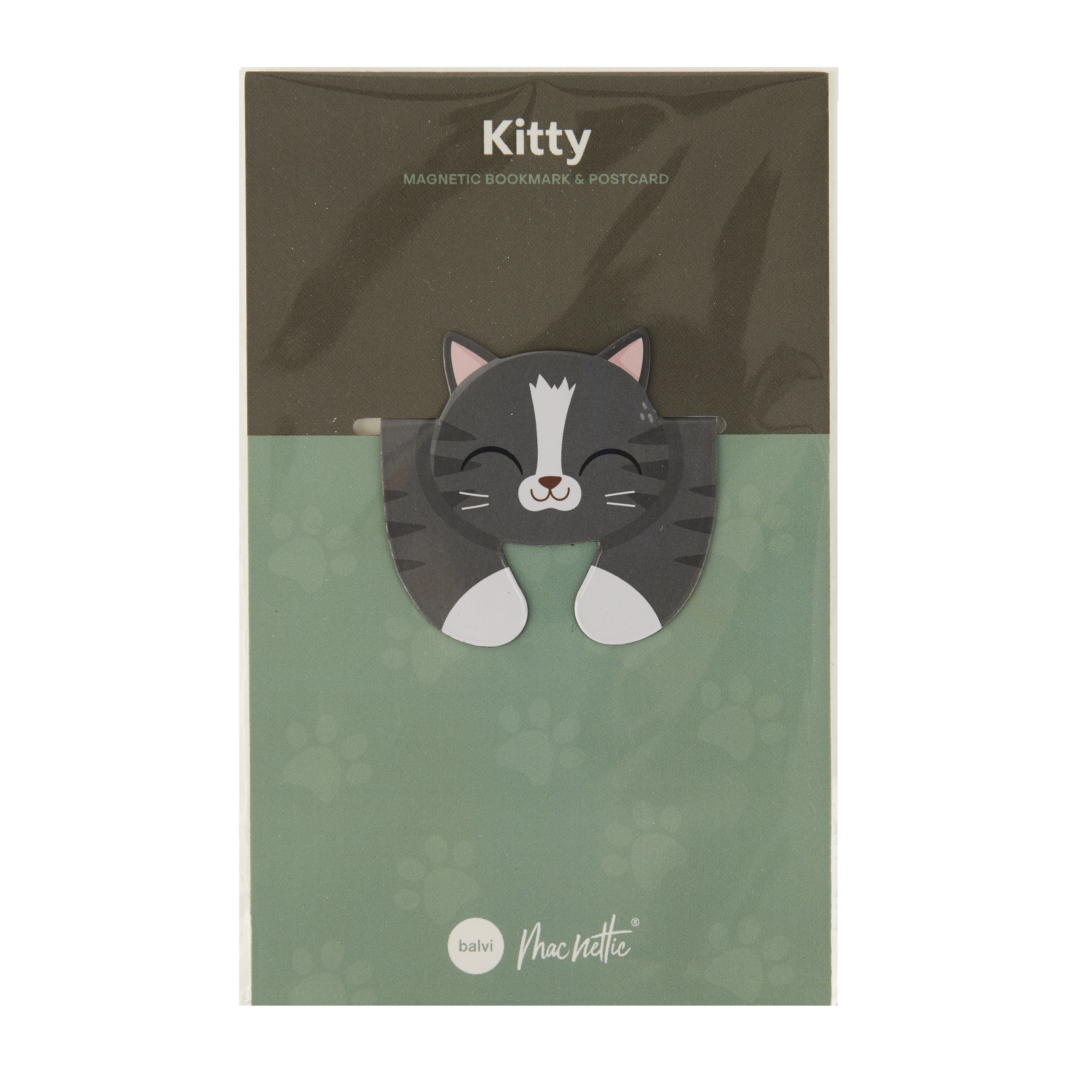 Magnetiskt bokmärke på Vykort Katt Kitty
