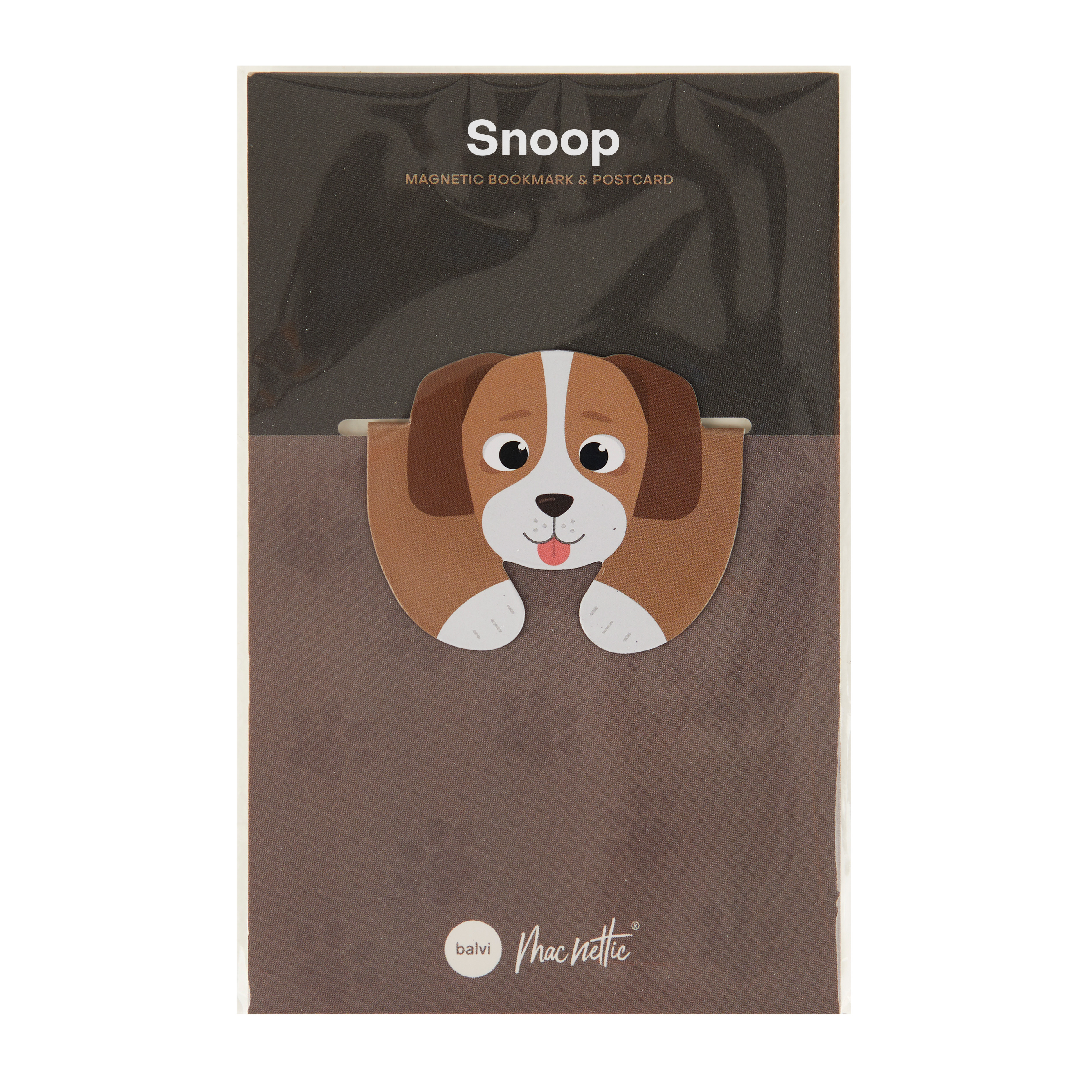 Magnetiskt bokmärke på Vykort Hund Snoop