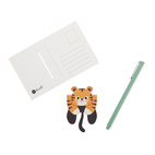 Magnetiskt bokmärke på Vykort Tiger