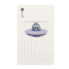 Magnetiskt bokmärke på Vykort UFO