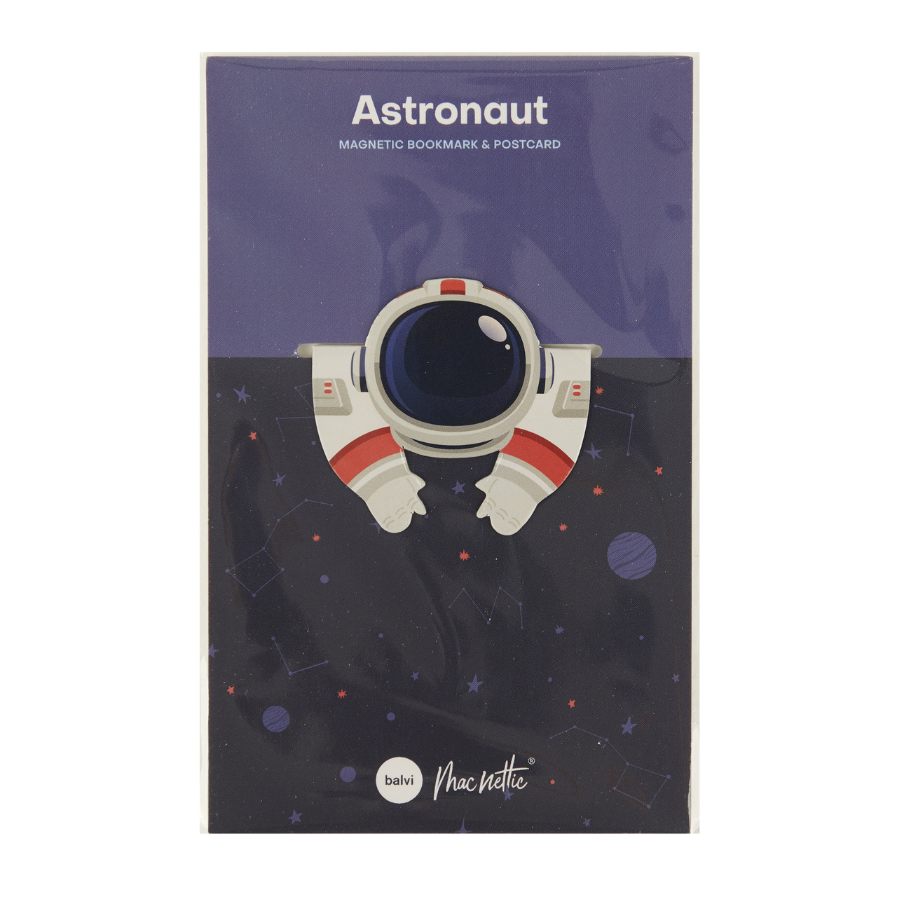 Magnetiskt bokmärke på Vykort Astronaut
