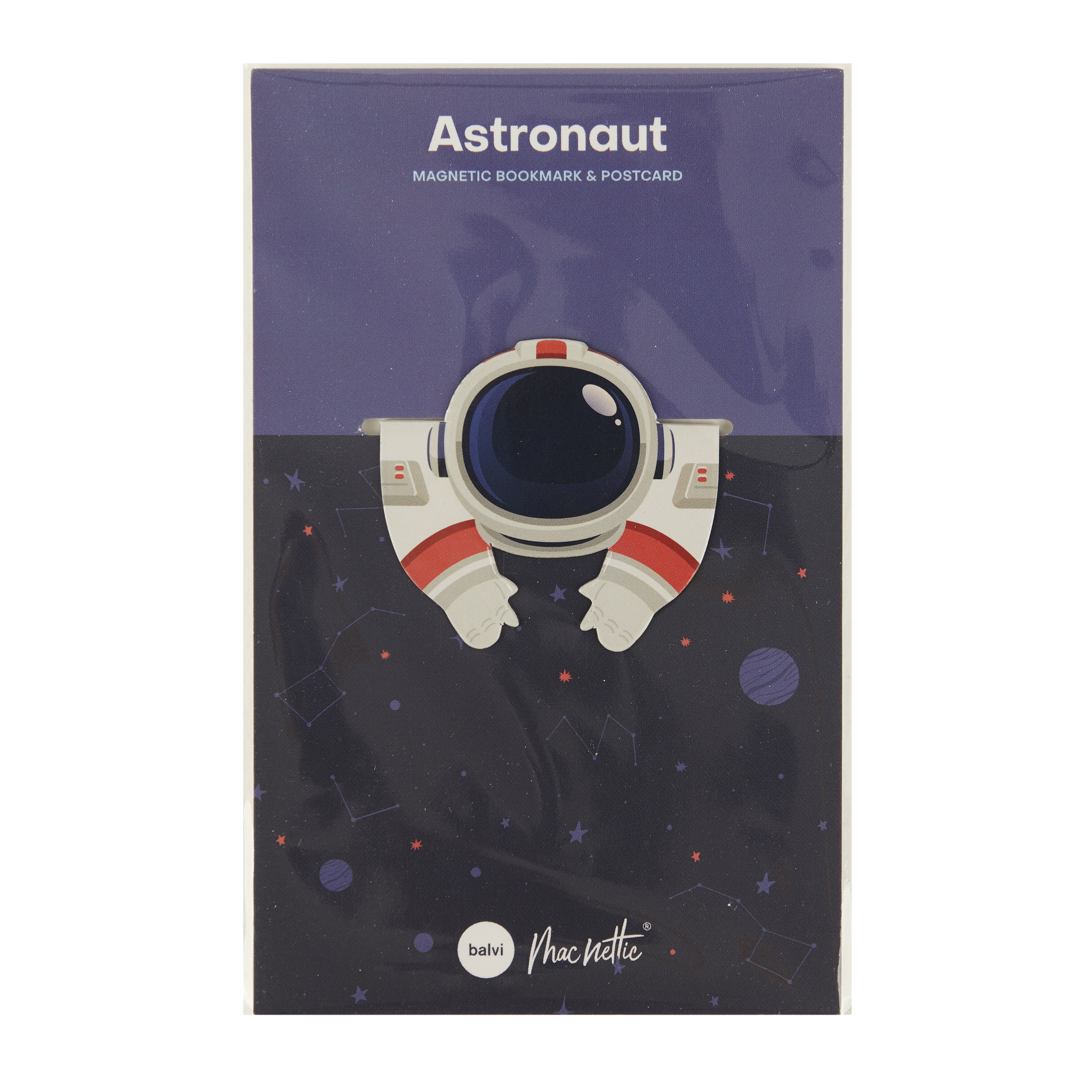 Magnetiskt bokmärke på Vykort Astronaut