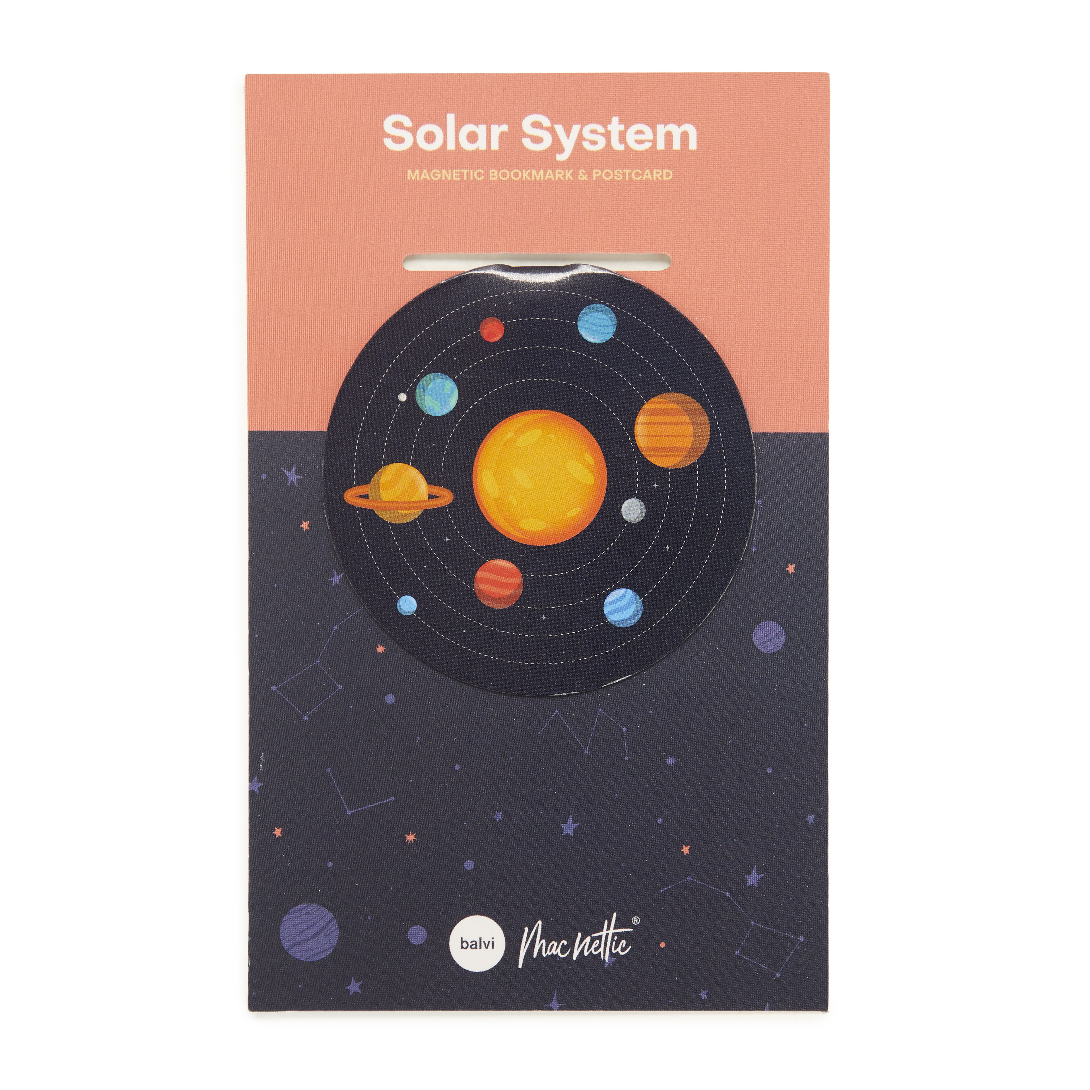 Magnetiskt bokmärke på Vykort Solsystem
