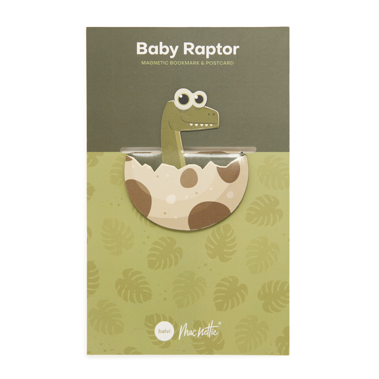 Magnetiskt bokmärke på Vykort Baby Raptor