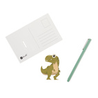 Magnetiskt bokmärke på Vykort T-Rex