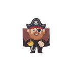 Magnetiskt bokmärke på Vykort Captain Blackhook