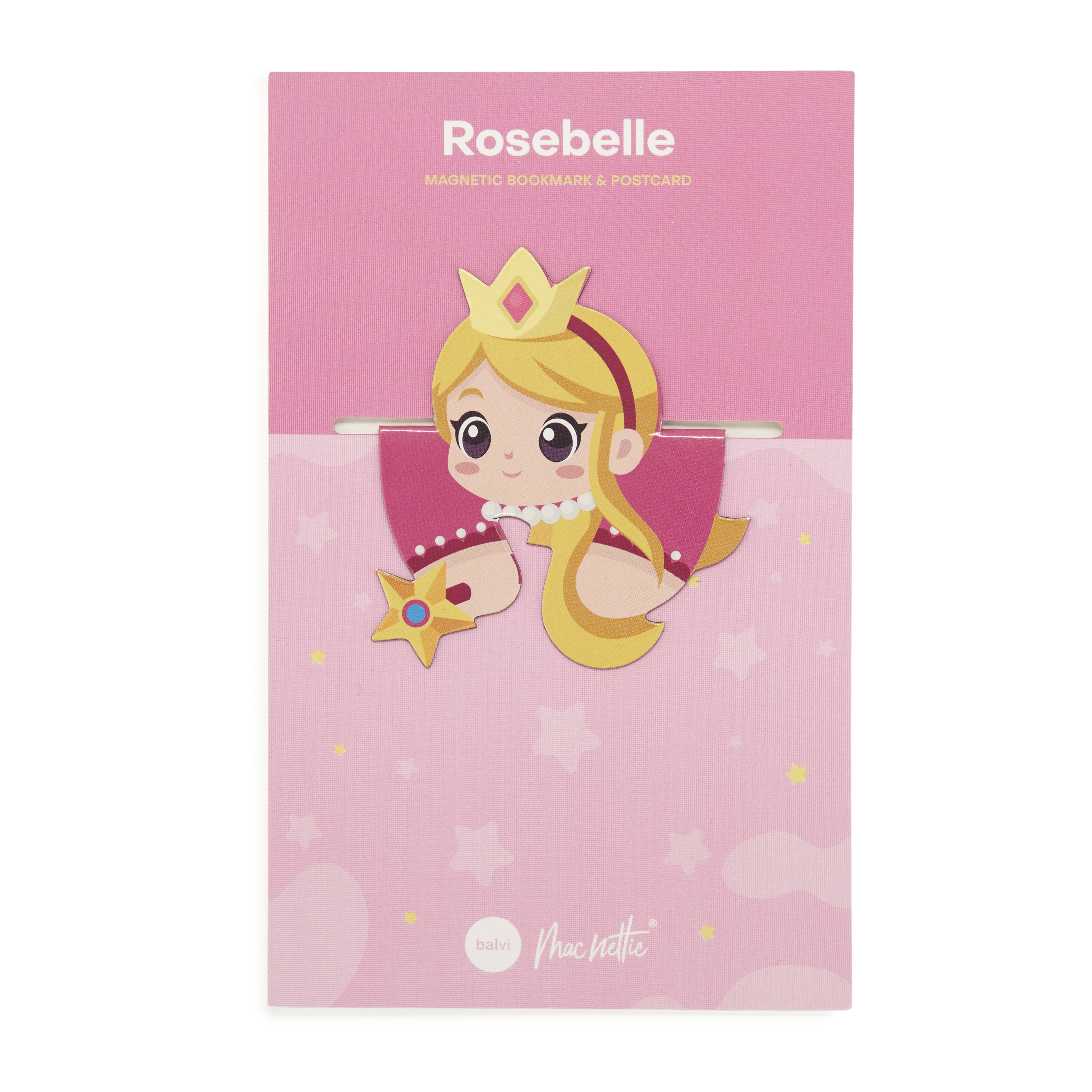 Magnetiskt bokmärke på Vykort Rosebelle