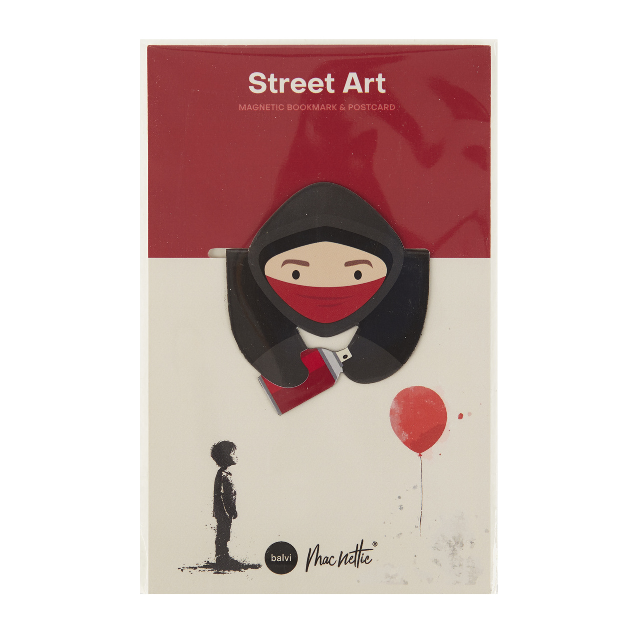 Magnetiskt bokmärke på Vykort Street Art