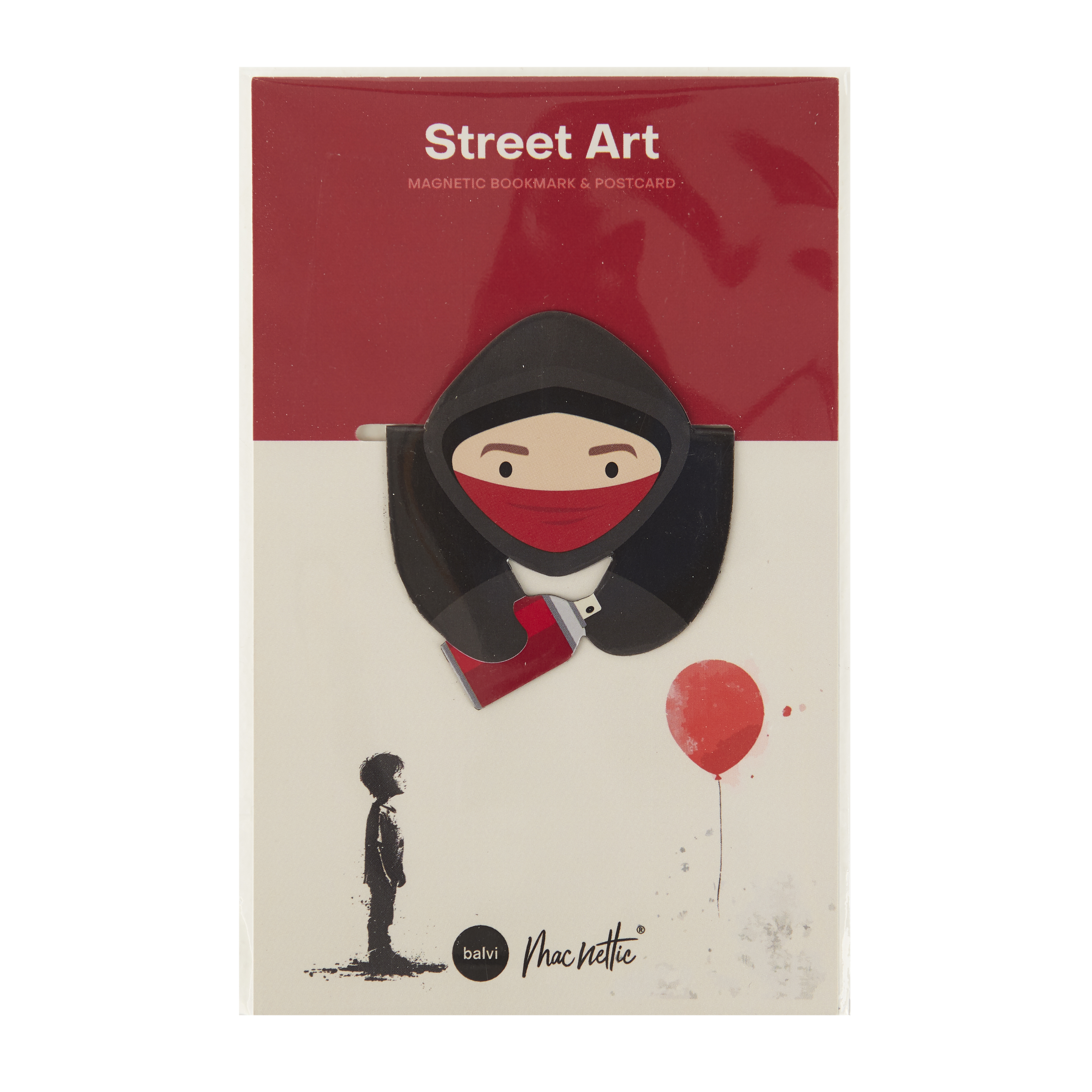 Magnetiskt bokmärke på Vykort Street Art