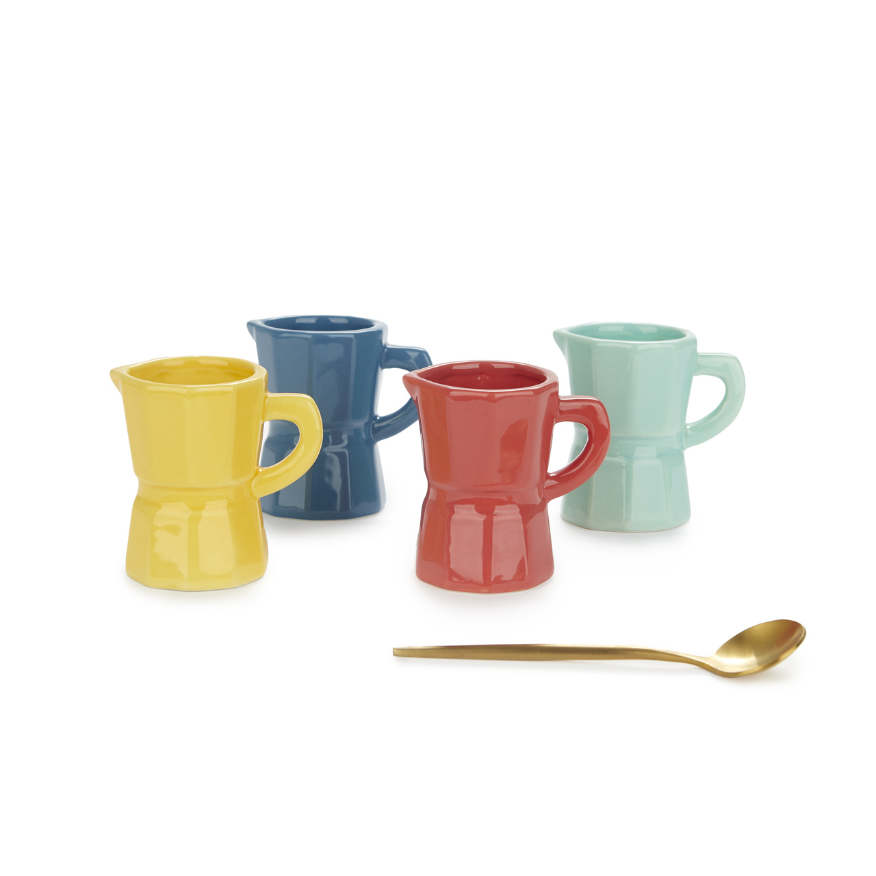 Espressokoppar Moka ,blandade färger 4st