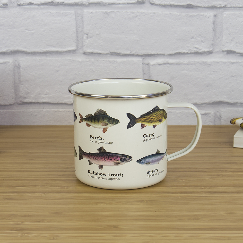 Enamel Mug Multi Fish