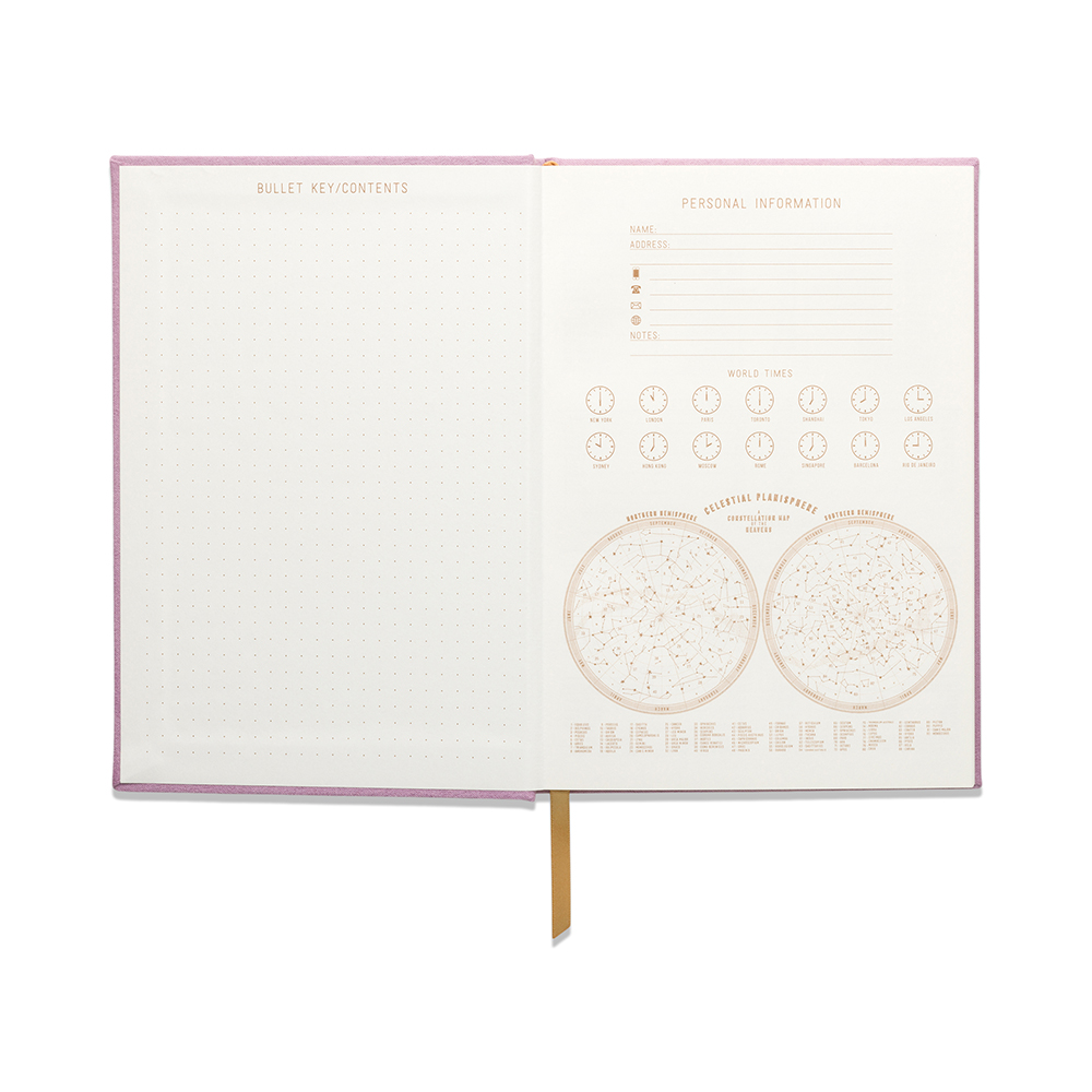 Hard Cover Lilac Suede Journal