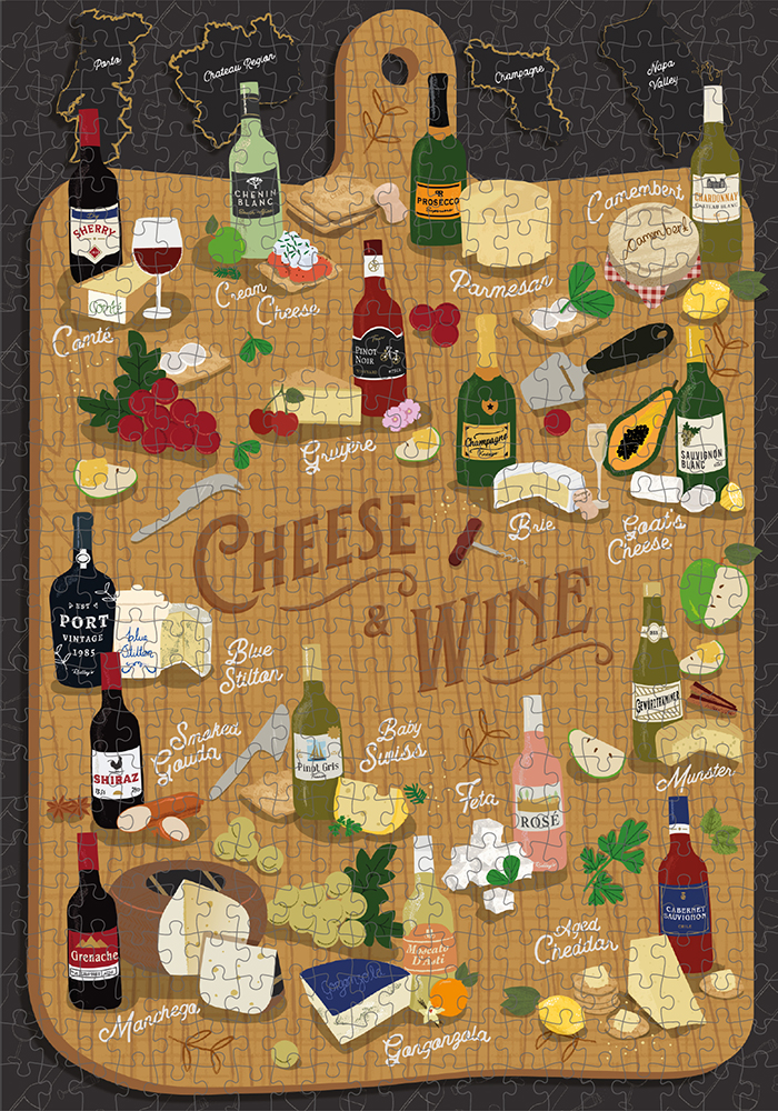 Pussel Cheese & Wine