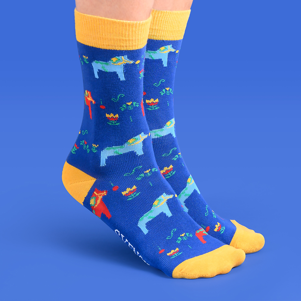 *SALE Socks Blue Dalahäst 36-40