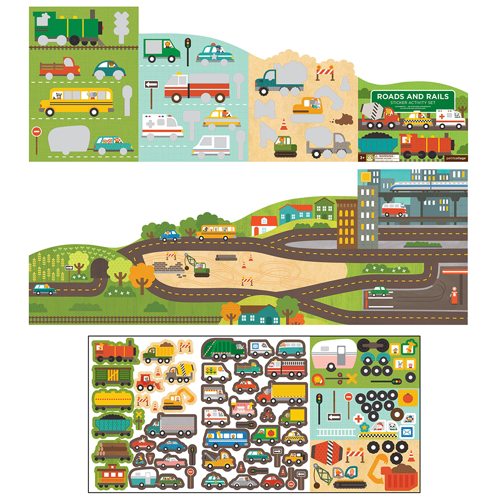 Sticker Set Roads & Rails