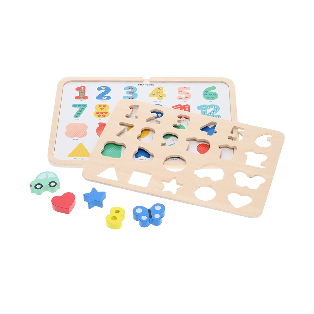 Wooden Puzzle Numbers & Shapes