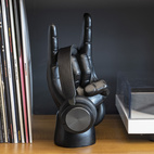 Headphone Holder Rock On Black