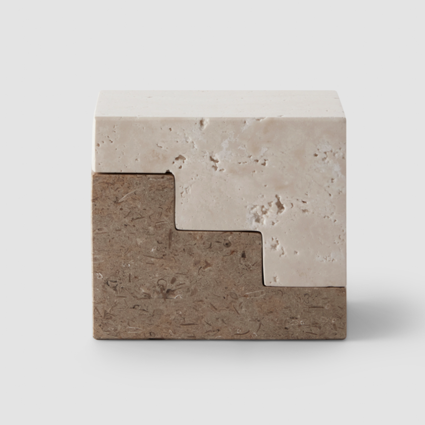 Bokstöd Travertine/Kalksten