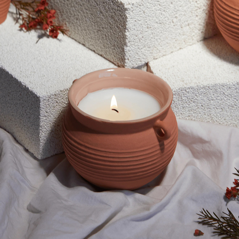 Candle Santorini Terracotta