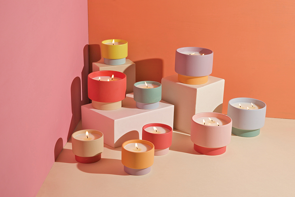 Colour block Candle Green