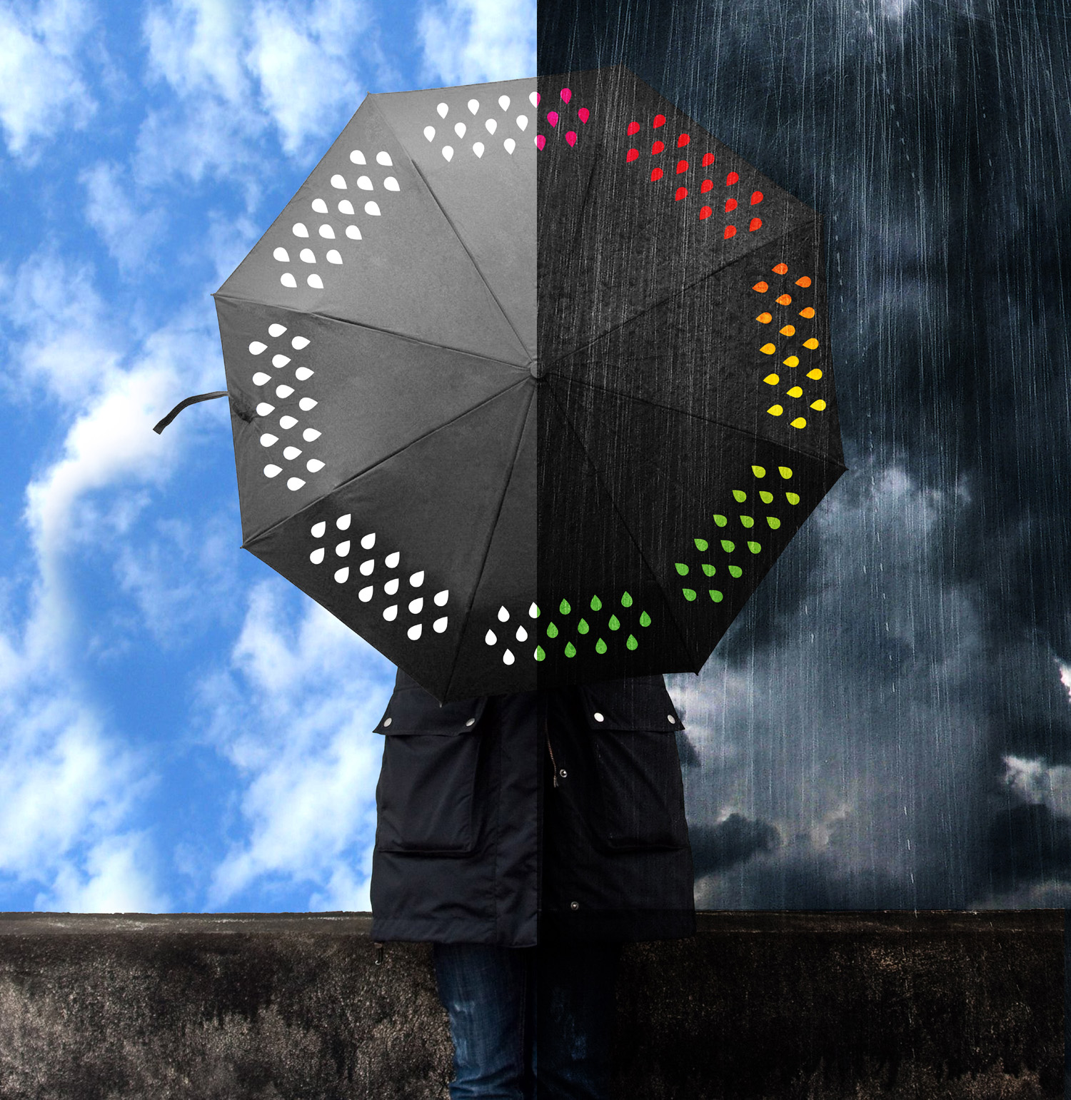 COLOUR CHANGING UMBRELLA