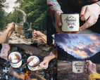 Enamel Mug The Adventure Cream