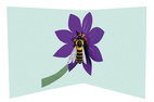 Pop Up Card Bee on Flower