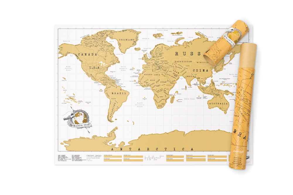 Scratch Map världskarta