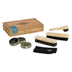 Shoe Shine Kit in Wood Box