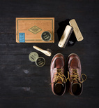 Shoe Shine Kit in Wood Box