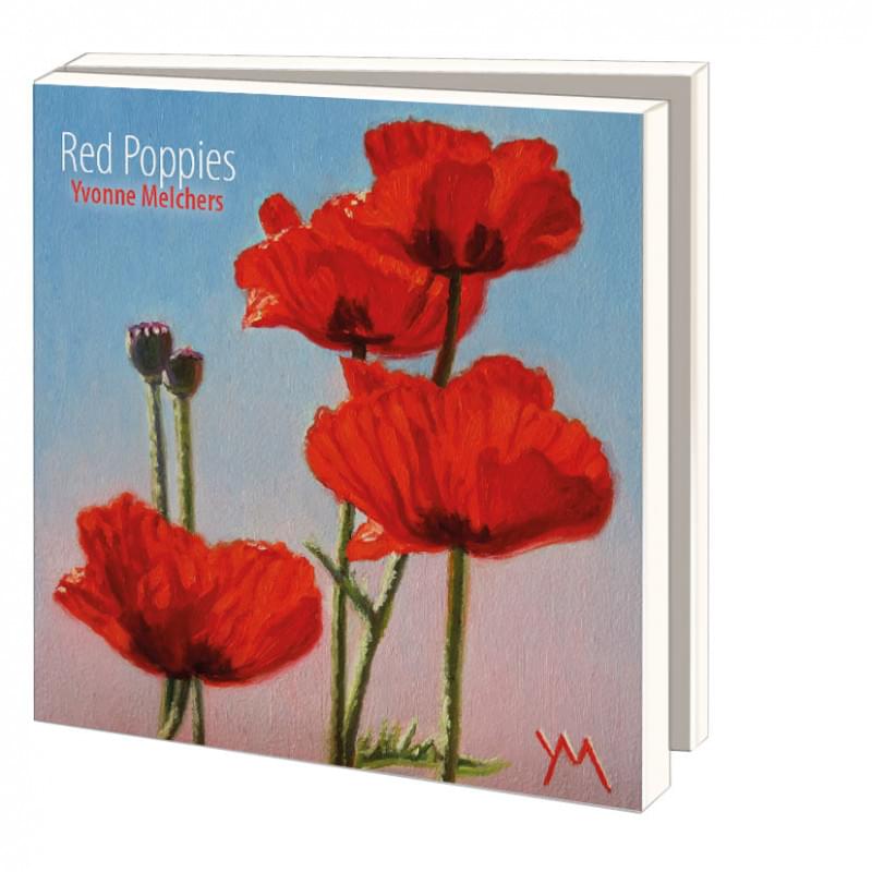 Card Set Red Poppies