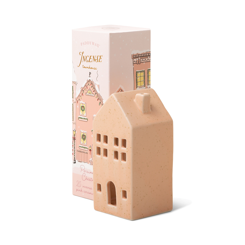 Ceramic Village incense Pink H