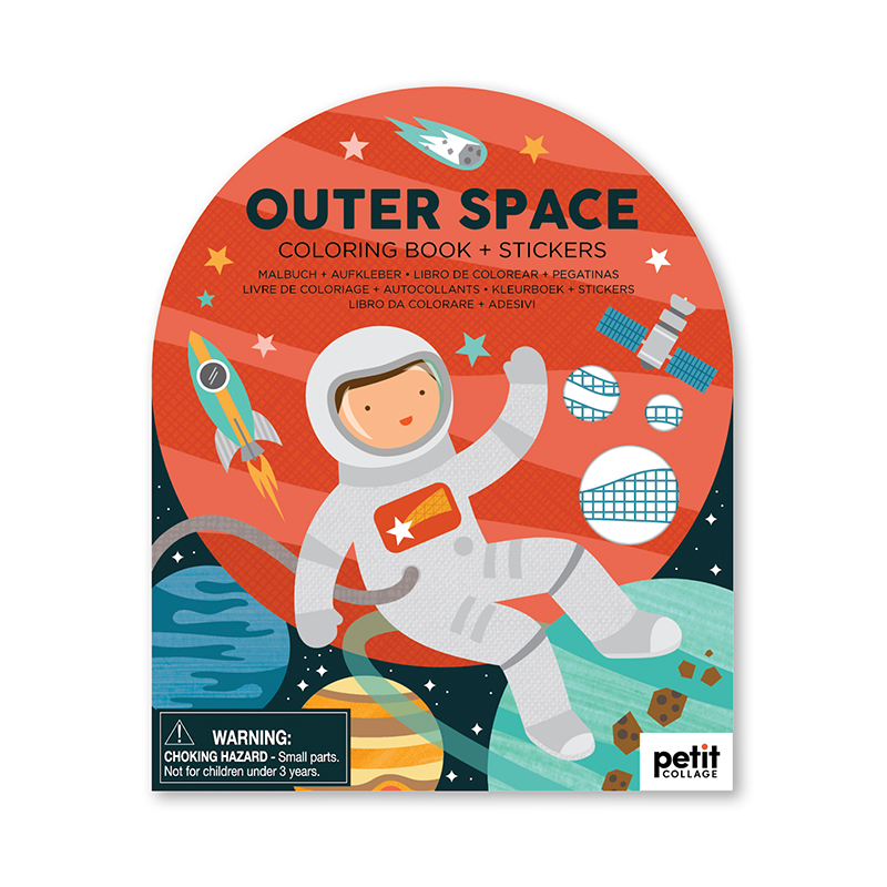 Coloring & Sticker Book Space