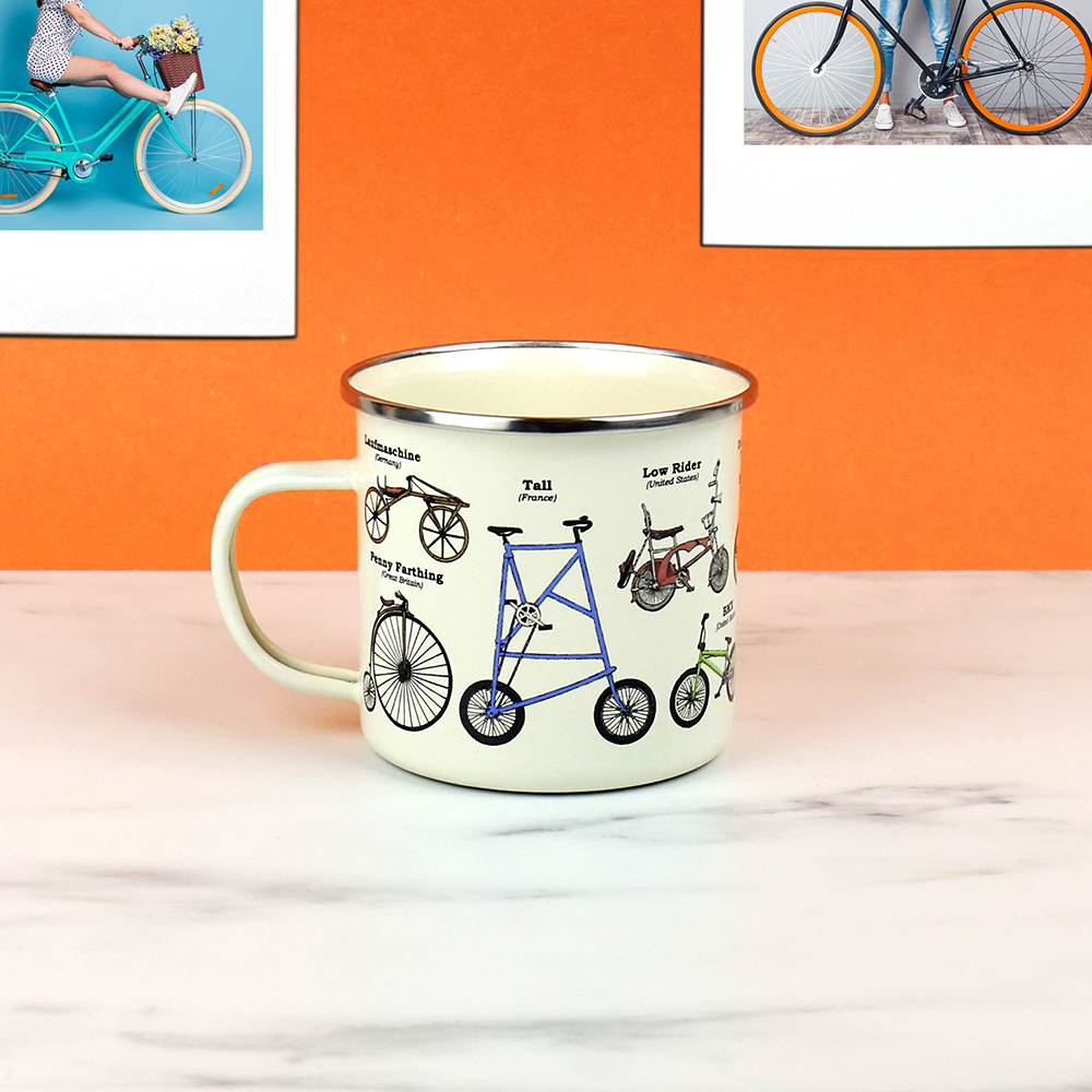 Enamel Mug Bikes