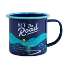 Enamel Mug Hit The Road Blue