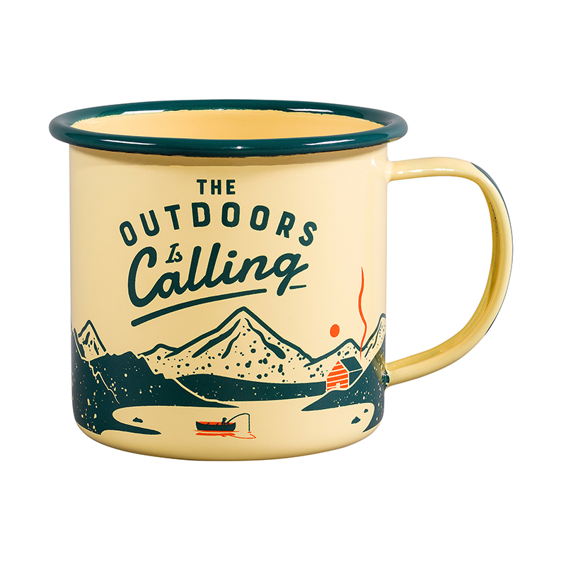 Enamel Mug Outdoors Yellow