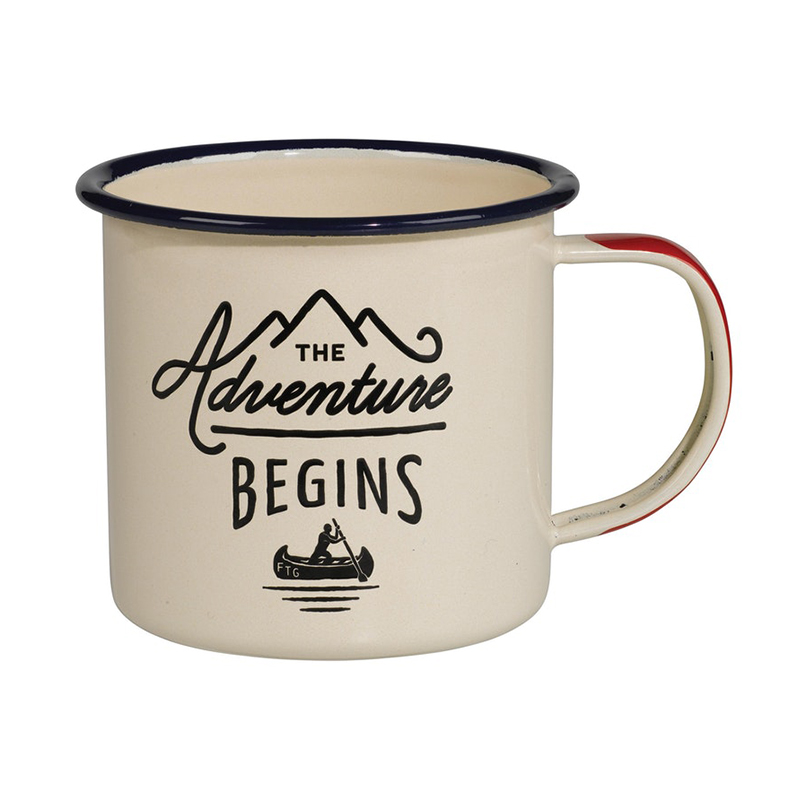 Enamel Mug The Adventure Cream