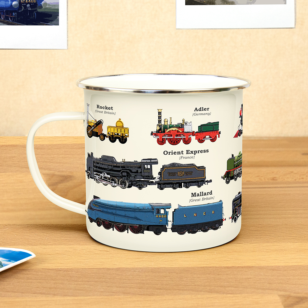 Enamel Mug Trains