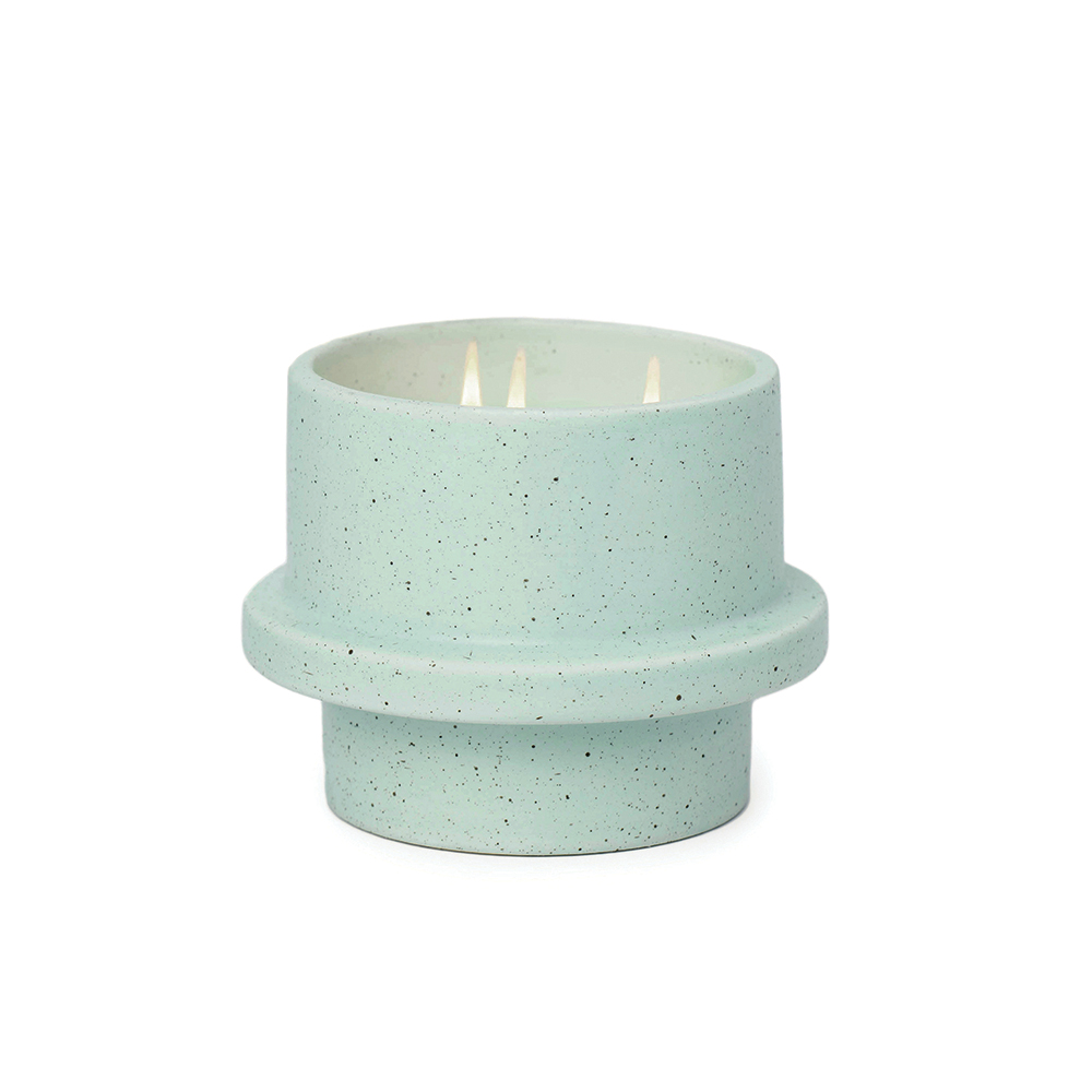 Folia Ceramic Candle Pot Blue