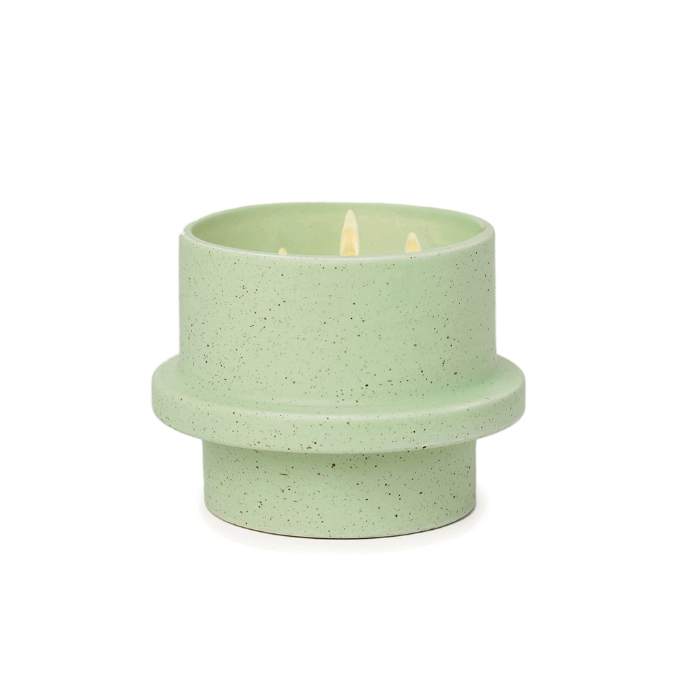 Folia Ceramic Candle Pot Green