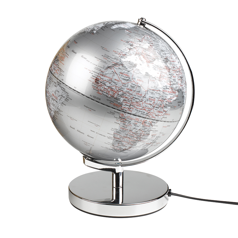 *Jordglob Lampa Silver