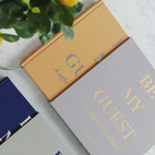 Gästbok, Beige/ Gul