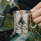Mugg Happy Camper Silver